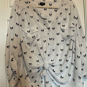 Torrid Boston Terrier pull over blouse